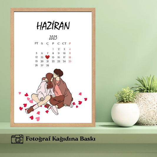 Eşe ve Sevgiliye Özel Tekli Tarihli Tablo (kişiye özel)