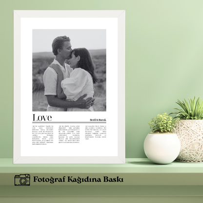 Eşe ve Sevgiliye Özel Tekli Ahşap Tablo 4 (fotoğraflı)