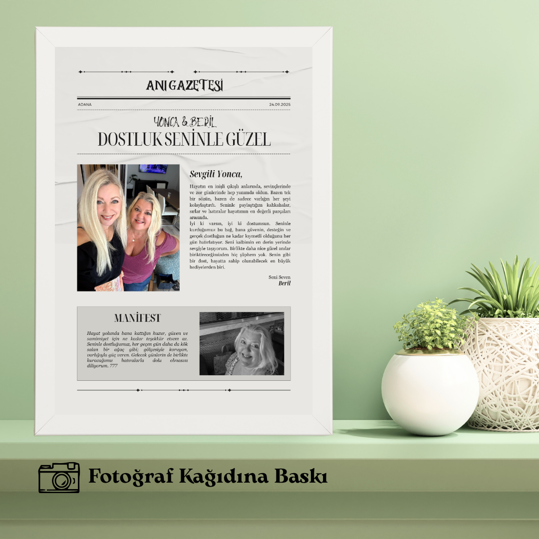 Eşine, Dostuna Özel Tekli Anı Tablosu (fotoğraflı)