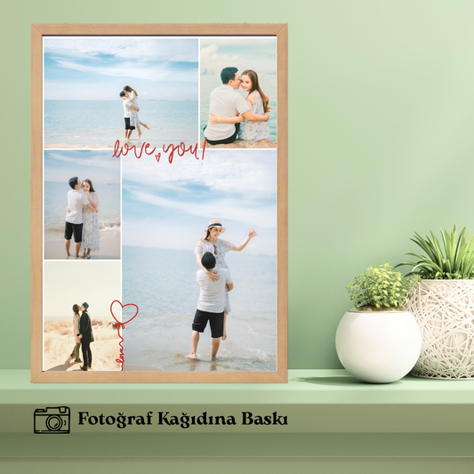 Sevgiliye ve Aileye Özel Tekli Ahşap Tablo 2 (fotoğraflı)