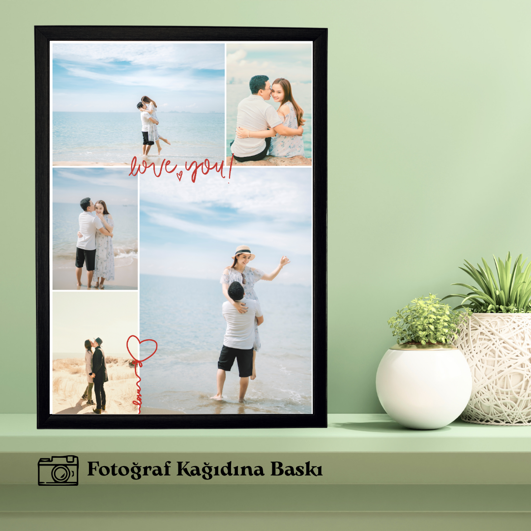 Sevgiliye ve Aileye Özel Tekli Ahşap Tablo 2 (fotoğraflı)