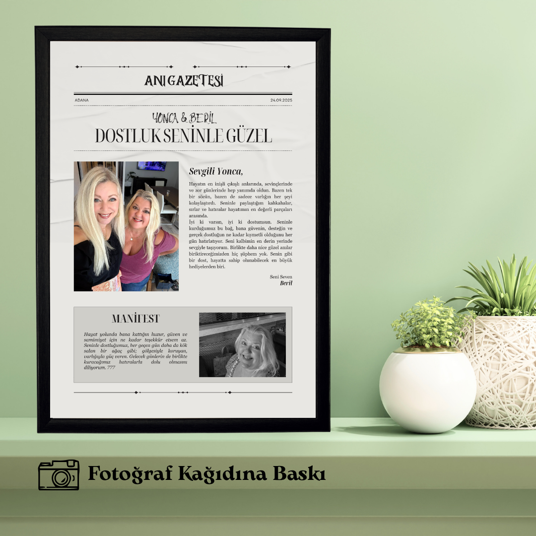Eşine, Dostuna Özel Tekli Anı Tablosu (fotoğraflı)