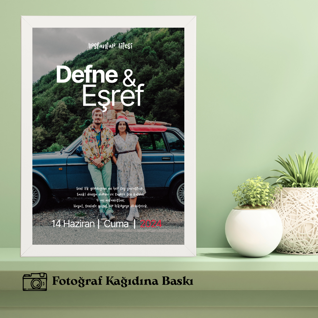 Sevgiliye ve Dostuna Özel Tekli Ahşap Film Tablosu 2 (fotoğraflı)