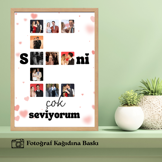 Eşe ve Sevgiliye Özel Tekli Ahşap Tablo 8 (fotoğraflı)