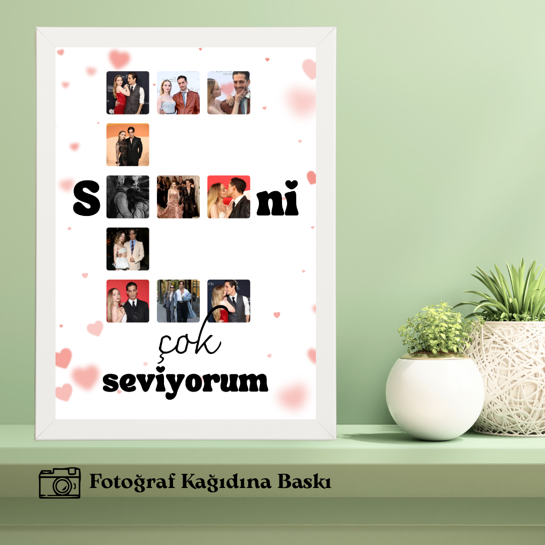 Eşe ve Sevgiliye Özel Tekli Ahşap Tablo 8 (fotoğraflı)