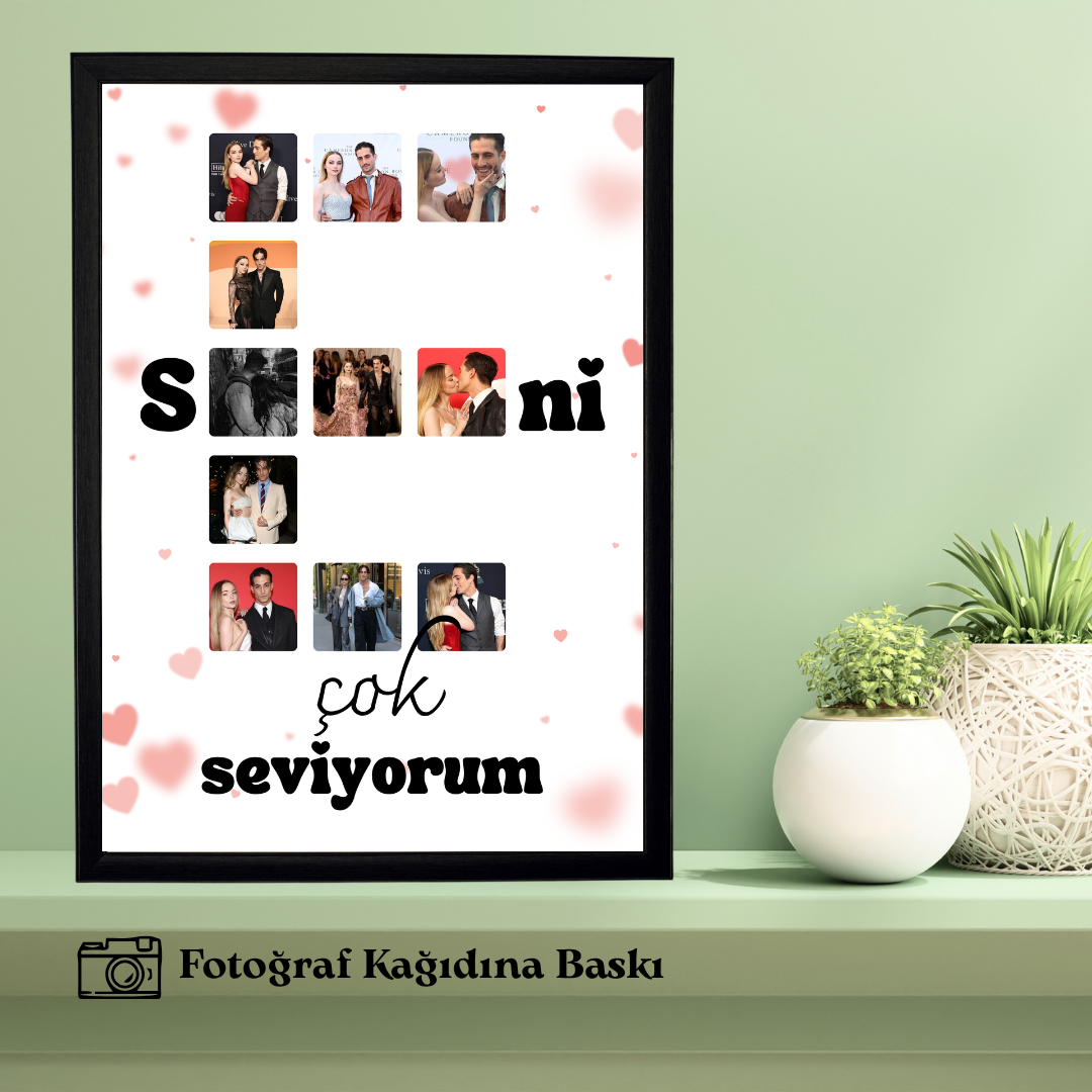 Eşe ve Sevgiliye Özel Tekli Ahşap Tablo 8 (fotoğraflı)