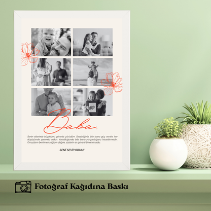 Babaya Özel Tekli Ahşap Tablo 1 (fotoğraflı)