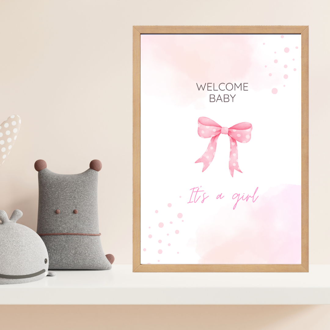 Welcome Baby Girl Çocuk Odası Ahşap Tablo