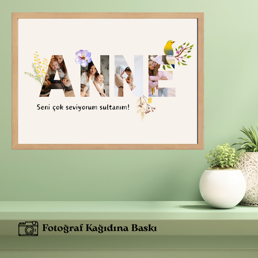 Anneye Özel Tekli Ahşap Tablo 2 (fotoğraflı)