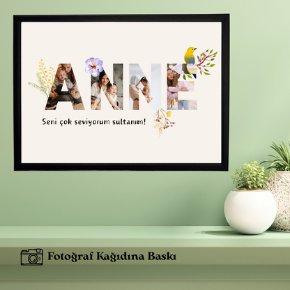 Anneye Özel Tekli Ahşap Tablo 2 (fotoğraflı)